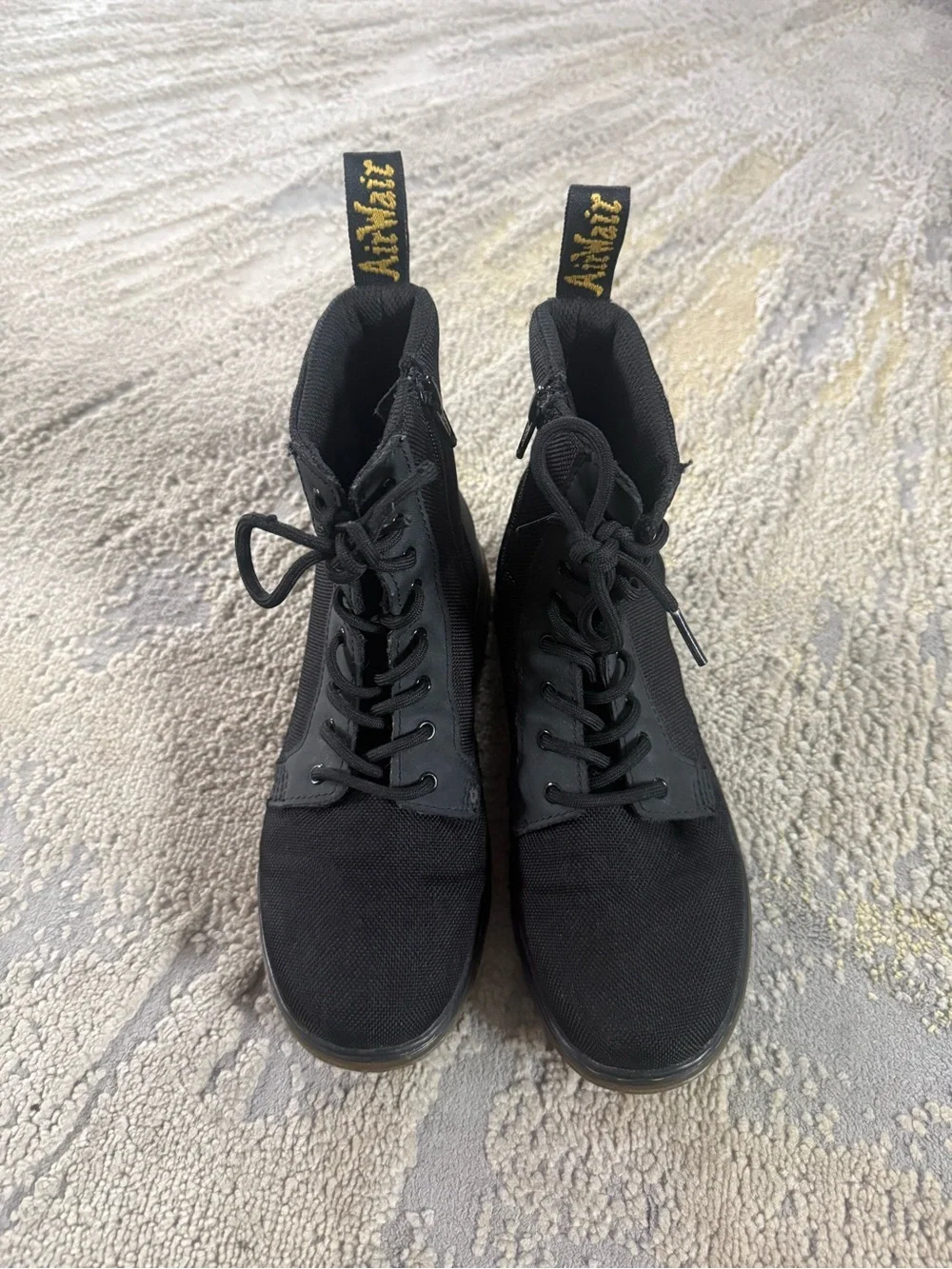 Dr. Martens Black boots lace up junior combs side zip boys youth size 3